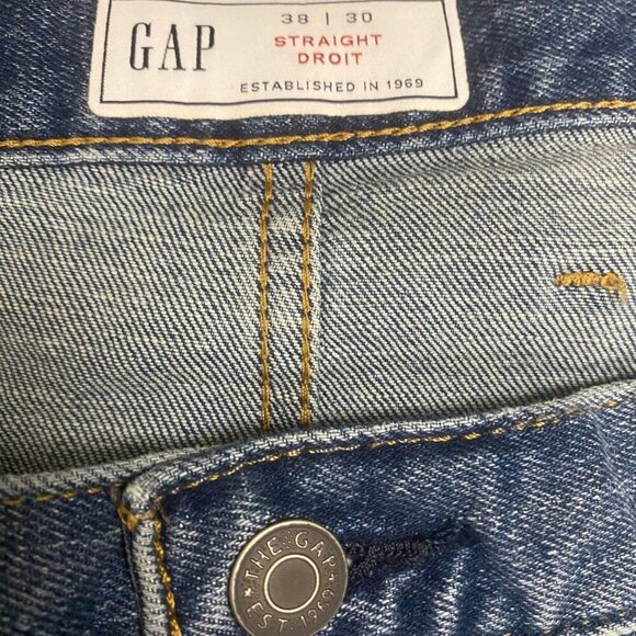 GAP Men’s 38x30 Straight Leg Blue Jeans – Classic Everyday Denim - Picture 8 of 11